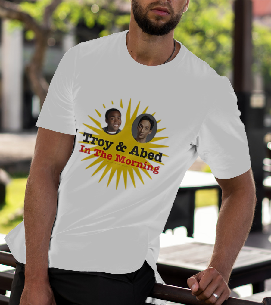 Troy & Abed In The Morning Sunburst Faces Community Fan Favorite T-Shirt
