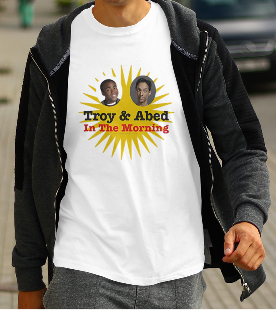 Troy & Abed In The Morning Sunburst Faces Community Fan Favorite T-Shirt