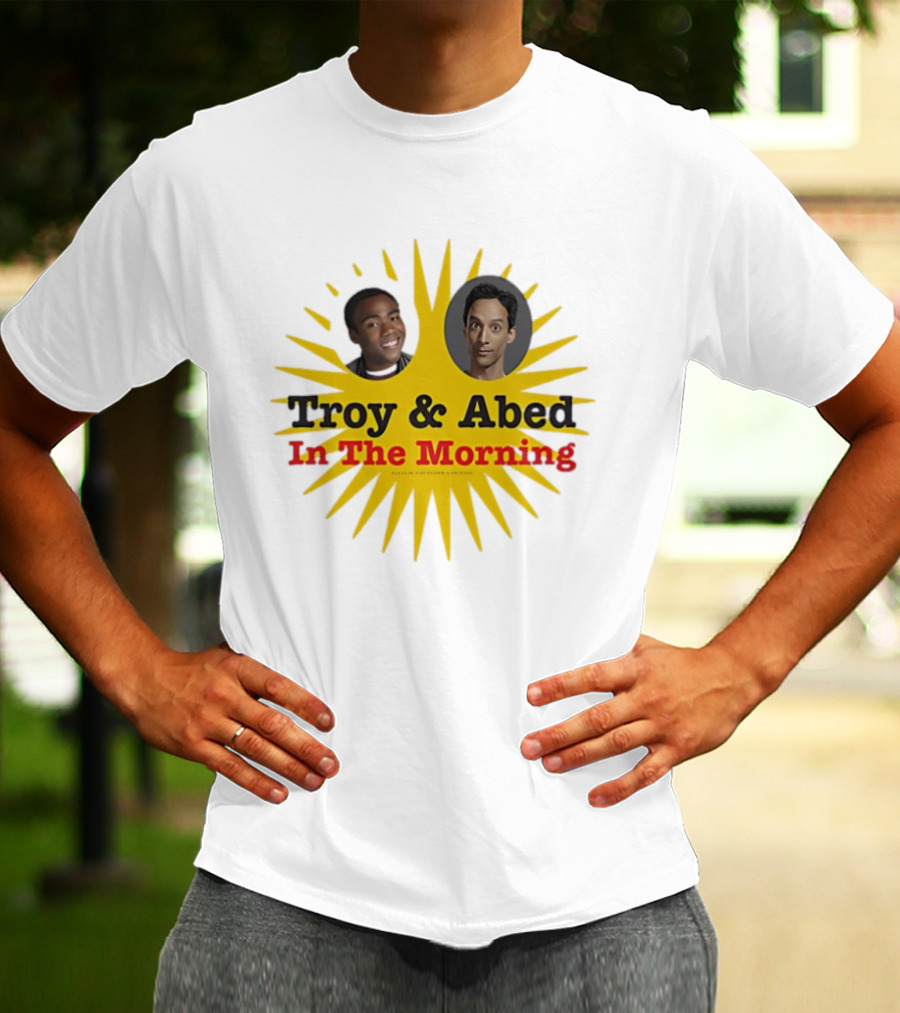 Troy & Abed In The Morning Sunburst Faces Community Fan Favorite T-Shirt