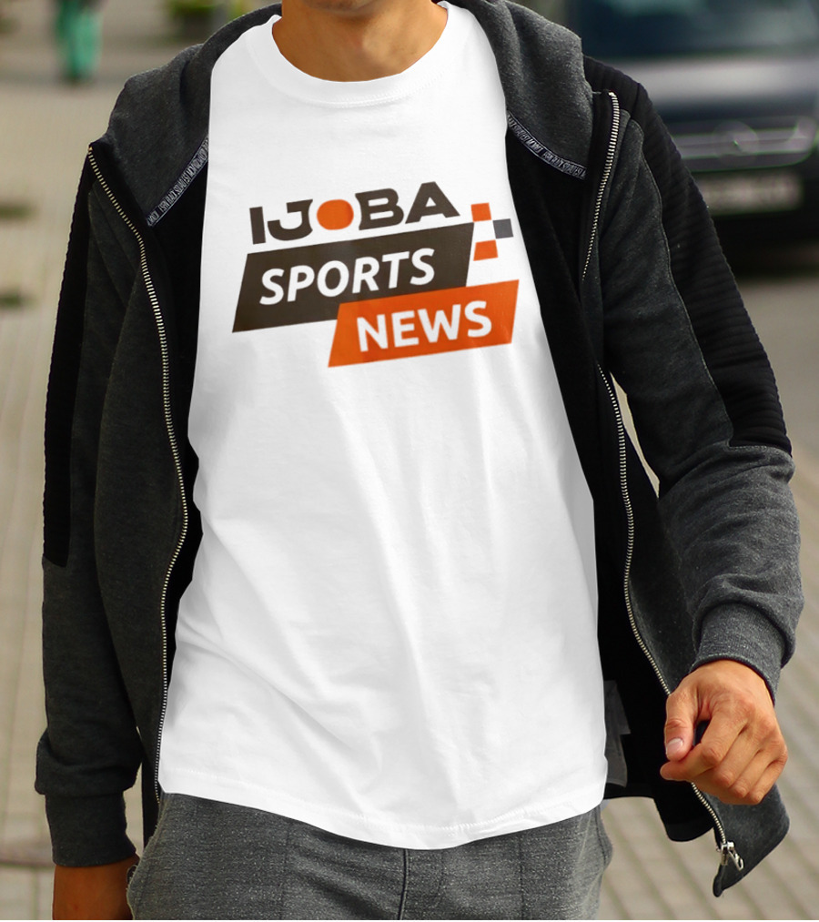 Ijoba Sports News Bold Orange And Black Block T-Shirt