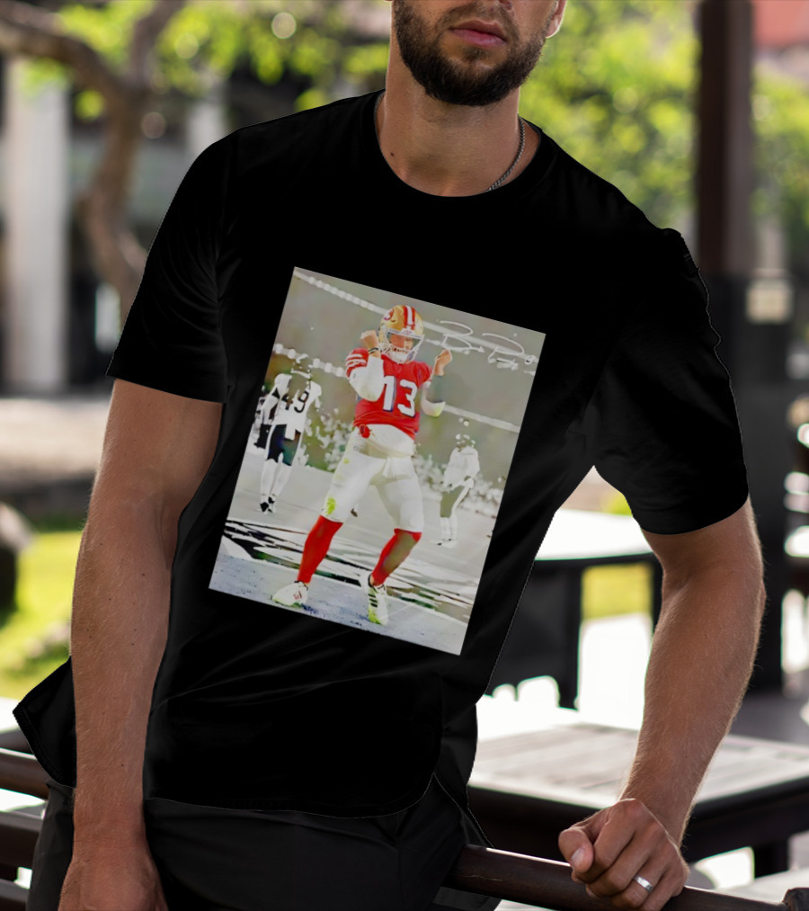 Brock Purdy 13 San Francisco 49ers Dancing Against Chicago Football Game T-Shirt