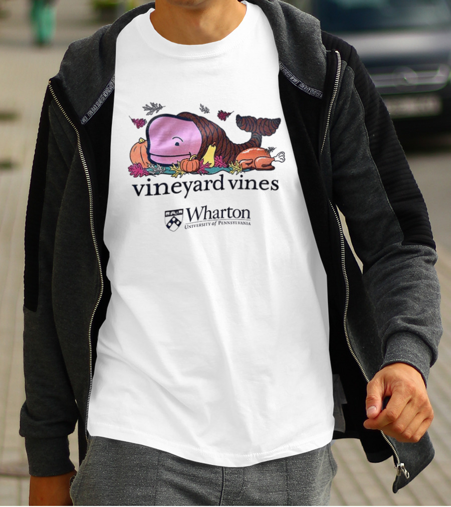 Vineyard Vines Whale Cornucopia Wharton University Of Pennsylvania T-Shirt