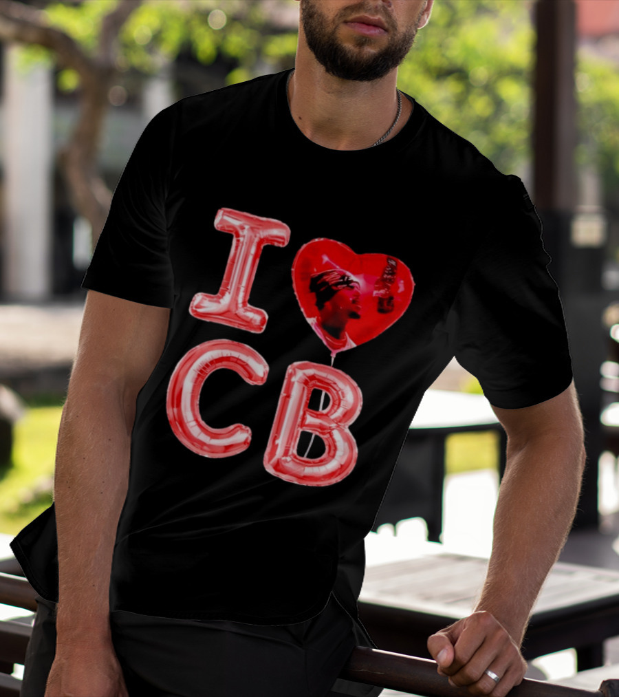 I Love CB Chris Brown Red Balloon T-Shirt