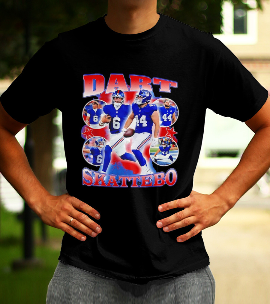 New York Giants Dart Skattebo NFL Football Players T-Shirt