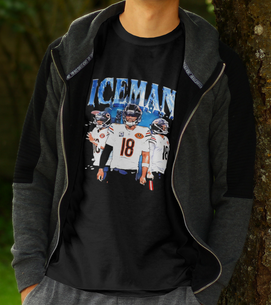 Funny Iceman Chicago Bears Game Day 18 Caleb Williams Football T-Shirt