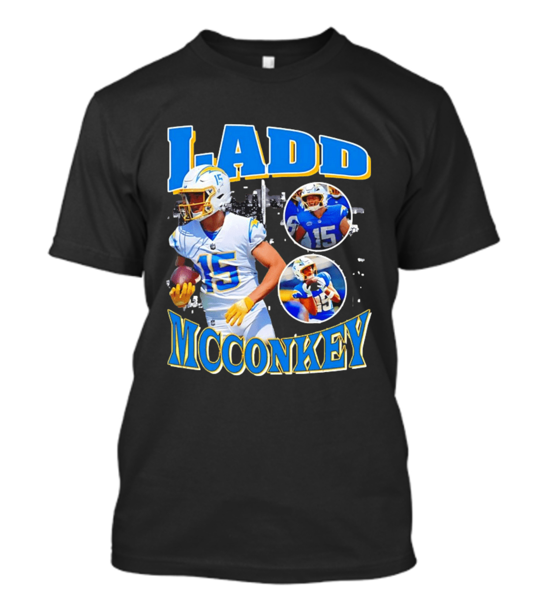 Ladd McConkey Los Angeles Rams Bootleg Throwback T-Shirt