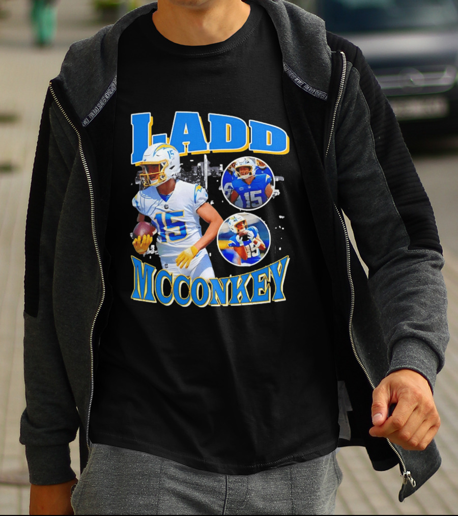 Ladd McConkey Los Angeles Rams Bootleg Throwback T-Shirt