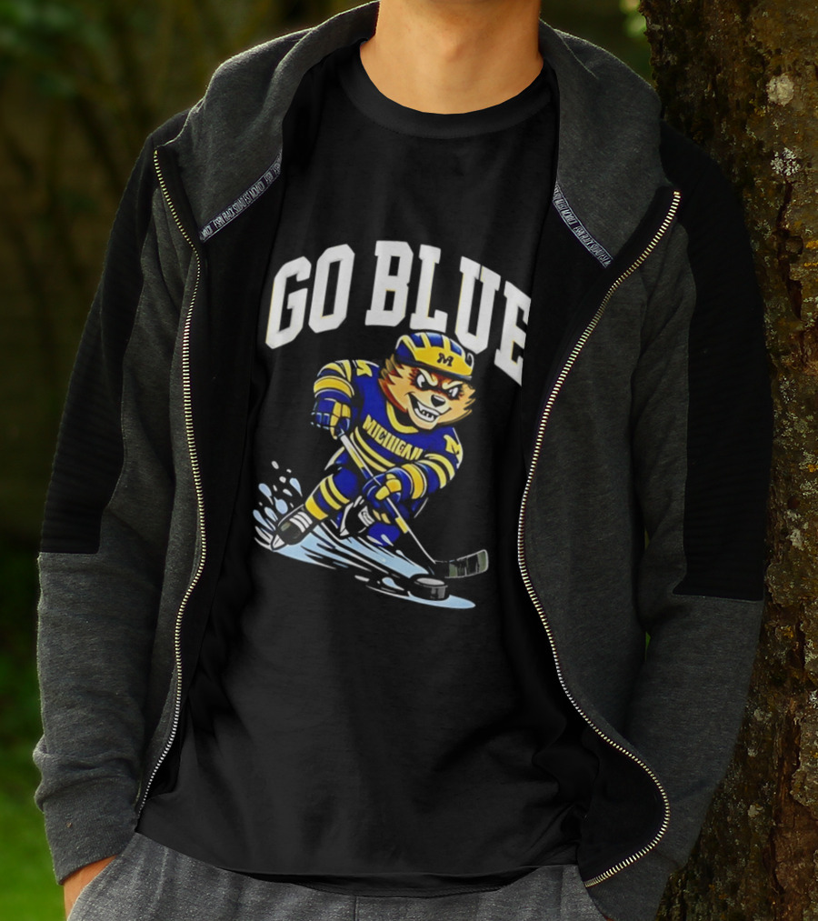 Michigan Wolverines 2026 NCAA Hockey Go Blue Wolverine T-Shirt