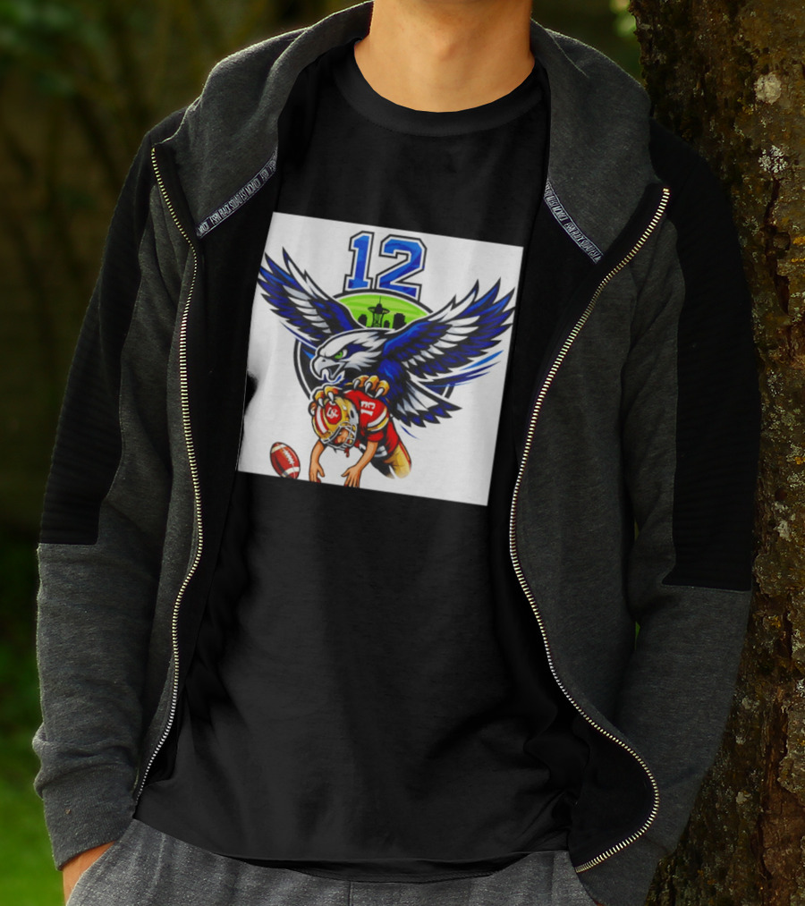 Seattle Seahawks 12th Man Meme Brock Purdy San Francisco 49ers Football Rivalry T-Shirt