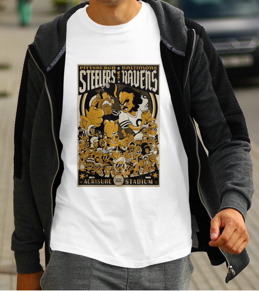 Pittsburgh Steelers Vs Baltimore Ravens January 2026 Acrisure Stadium T-Shirt