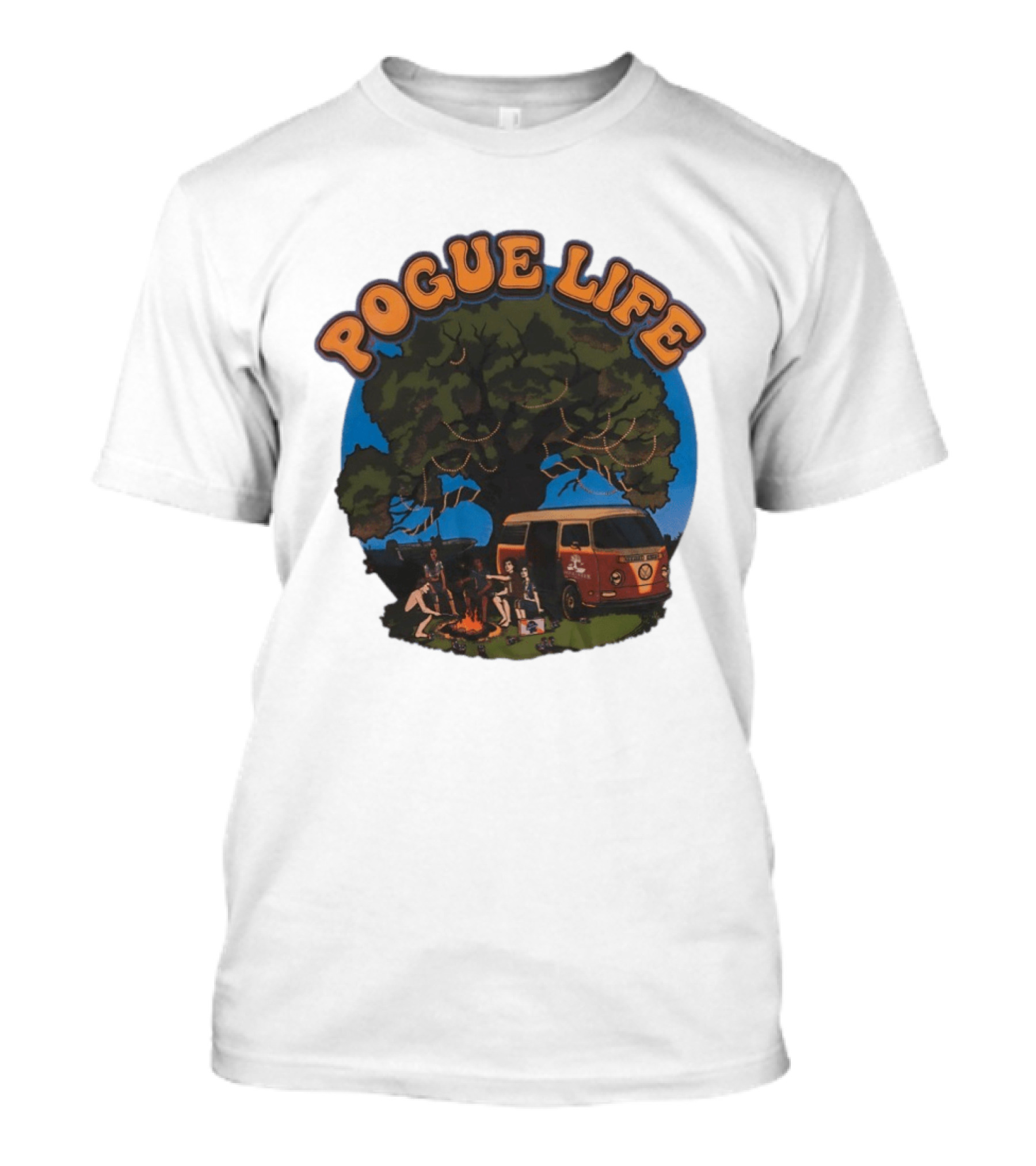 Pogue Life Camping Van Adventure Under Tree With Friends T-Shirt