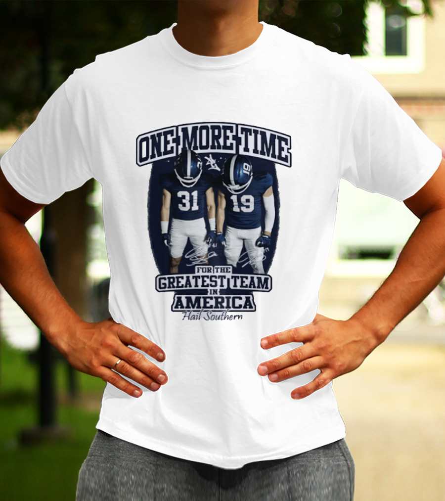Georgia Southern Eagles One More Time Greatest Team In America Hail Southern T-Shirt