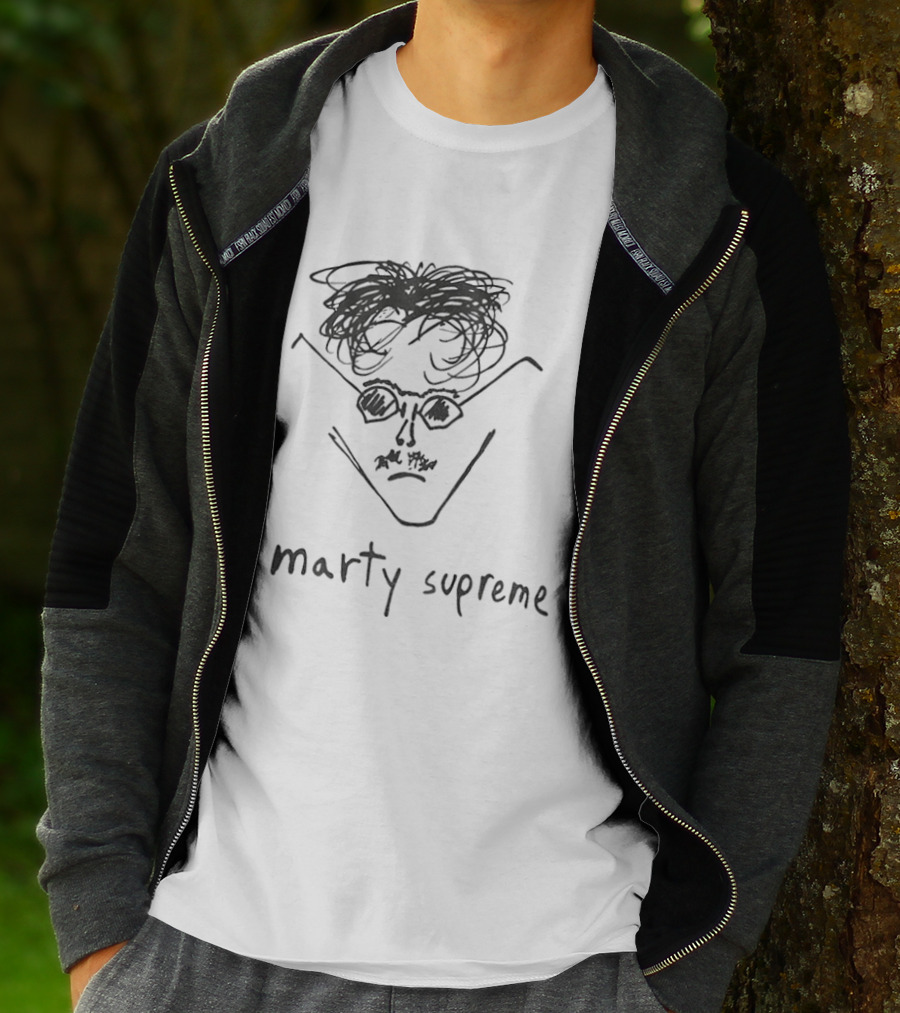 Timothee Chalamet Marty Supreme MS Doodle Drawing T-Shirt