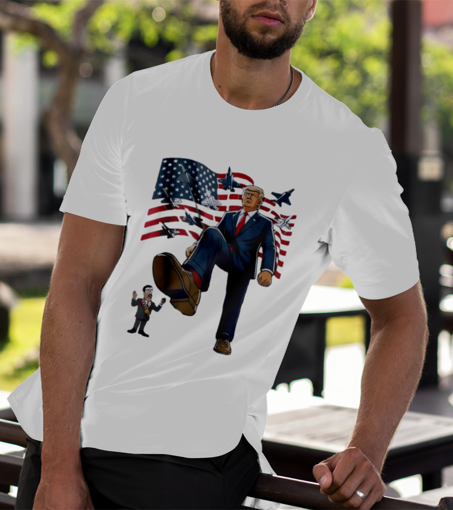 Trump Venezuela Oil Nicolas Maduro 2026 Fighter Jets American Flag T-Shirt