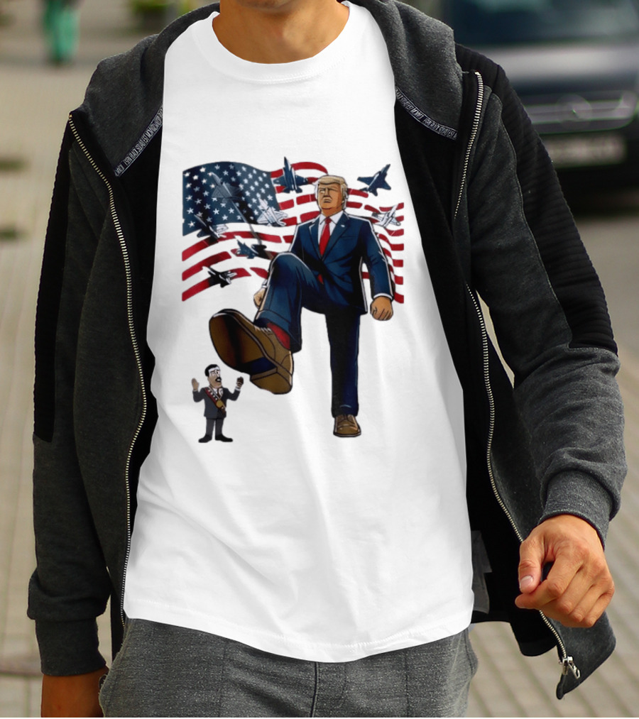 Trump Venezuela Oil Nicolas Maduro 2026 Fighter Jets American Flag T-Shirt