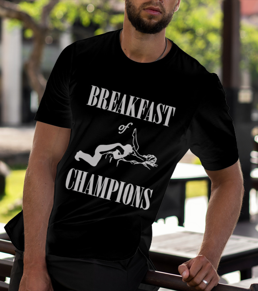 BREAKFAST OF CHAMPIONS Diving Athletic Humor T-Shirt