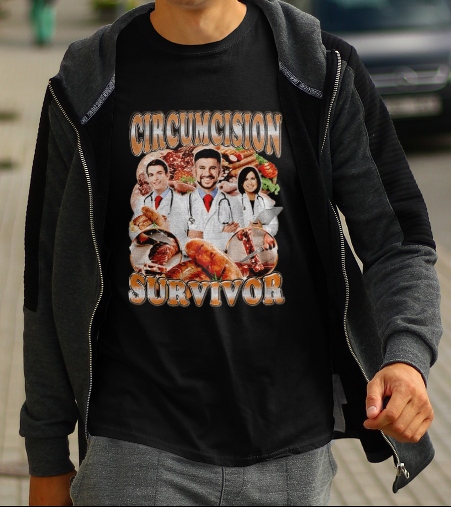 Circumcision Survivor Doctors With Sausages And Meats T-Shirt