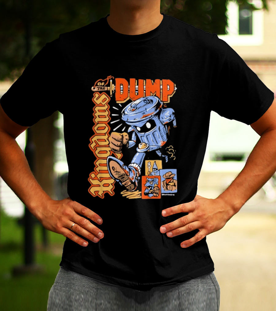 Kingdoms Of The Dump Cartoon Trash Can Character Fighting Adventure T-Shirt