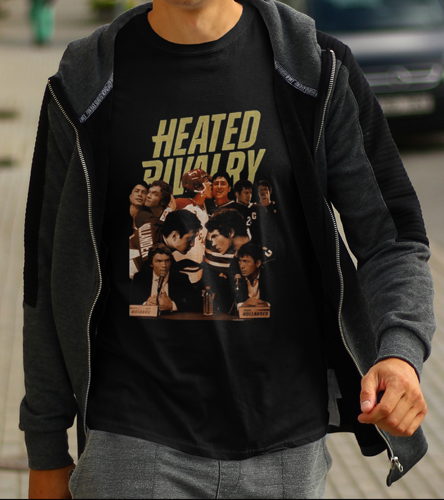 Heated Rivalry Shane Hollander Ilya Rozanov Vintage Hockey Scene T-Shirt