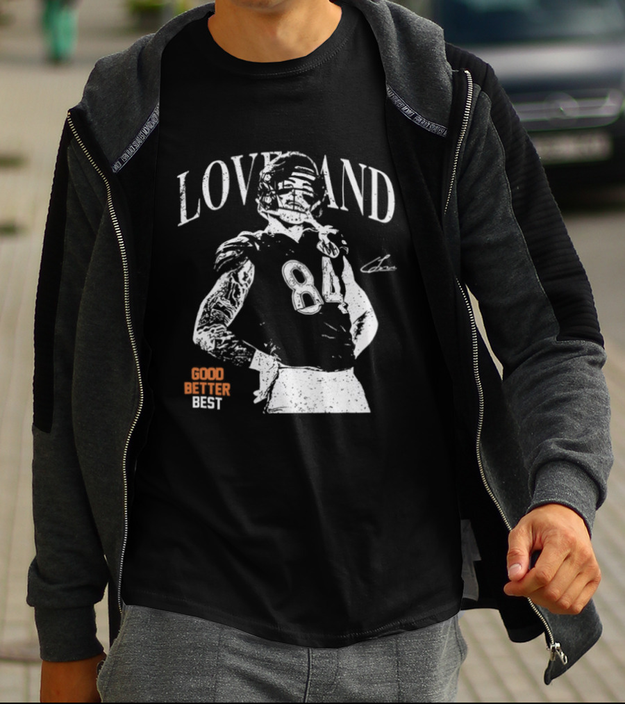 Loveland Good Better Best Chicago Bears Football Player 84 T-Shirt