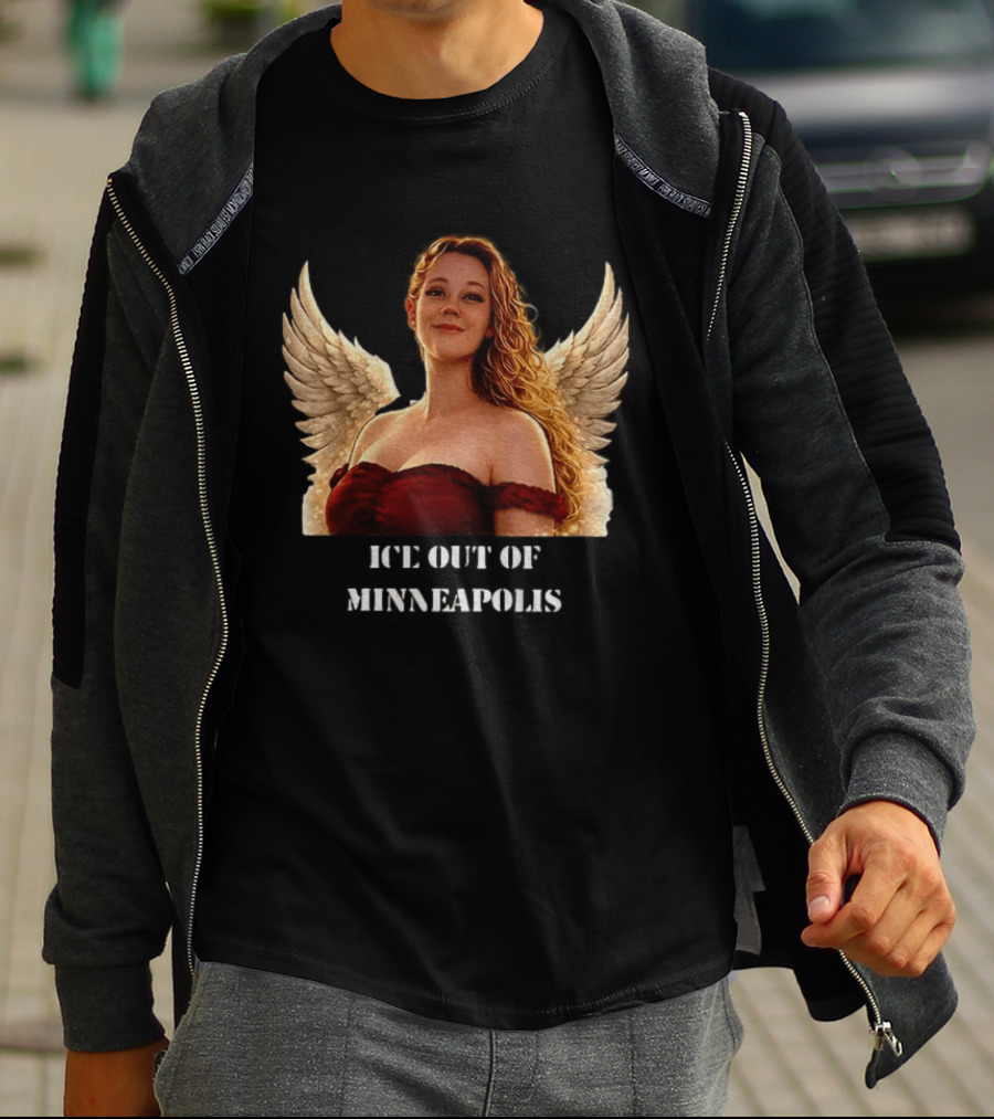 Minnesota Mayor Ice Out Of Minneapolis Justice For The Renee Nicole Angel Wings T-Shirt