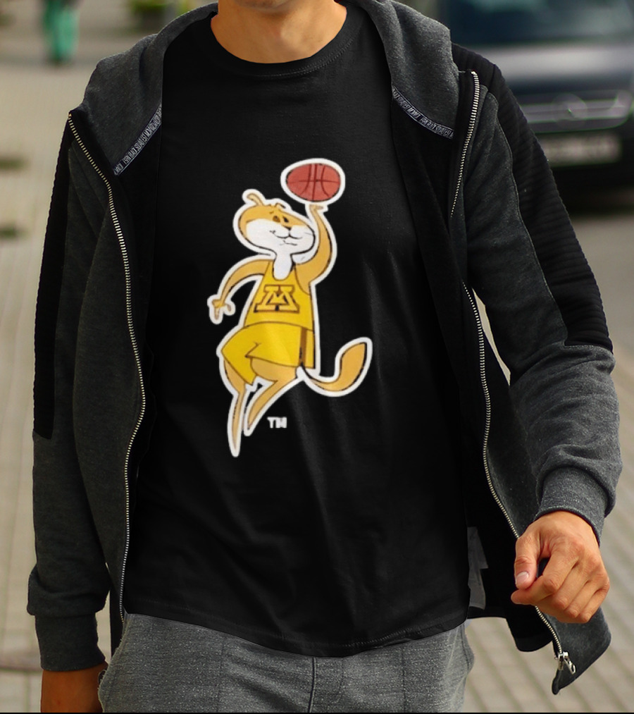 Minnesota Gophers Basketball Mascot Slam Dunk T-Shirt