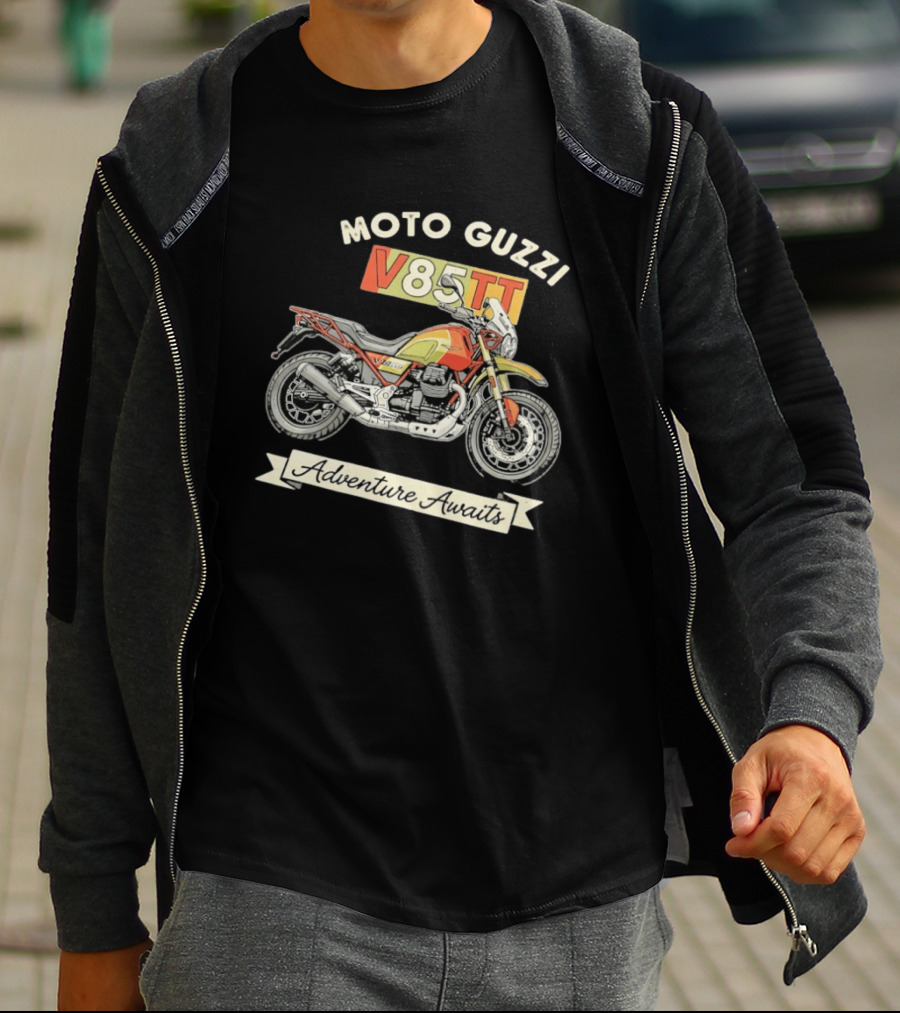 Moto Guzzi V85TT Adventure Awaits T-Shirt