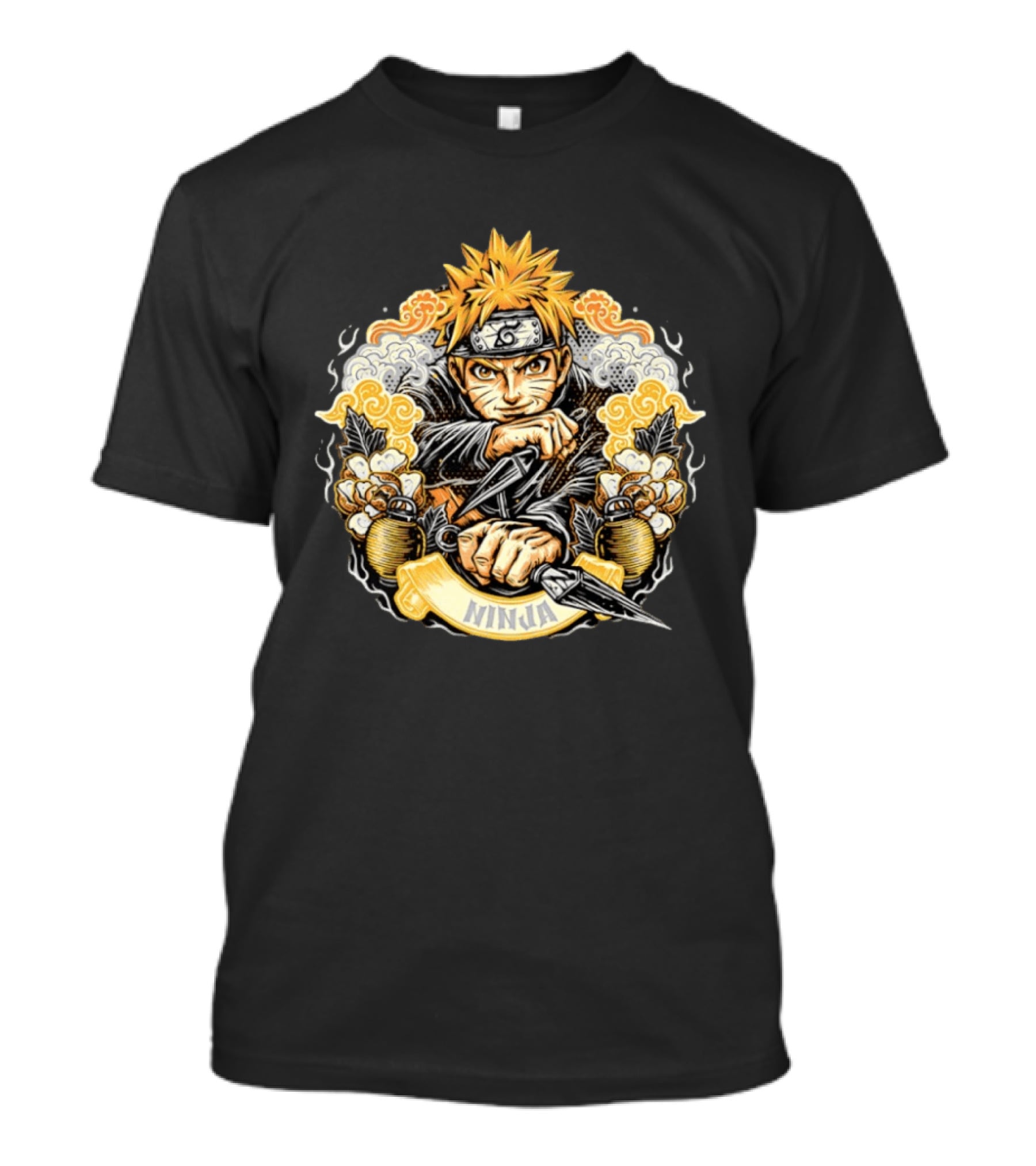 Ninja Naruto Uzumaki Kunai Warrior T-Shirt