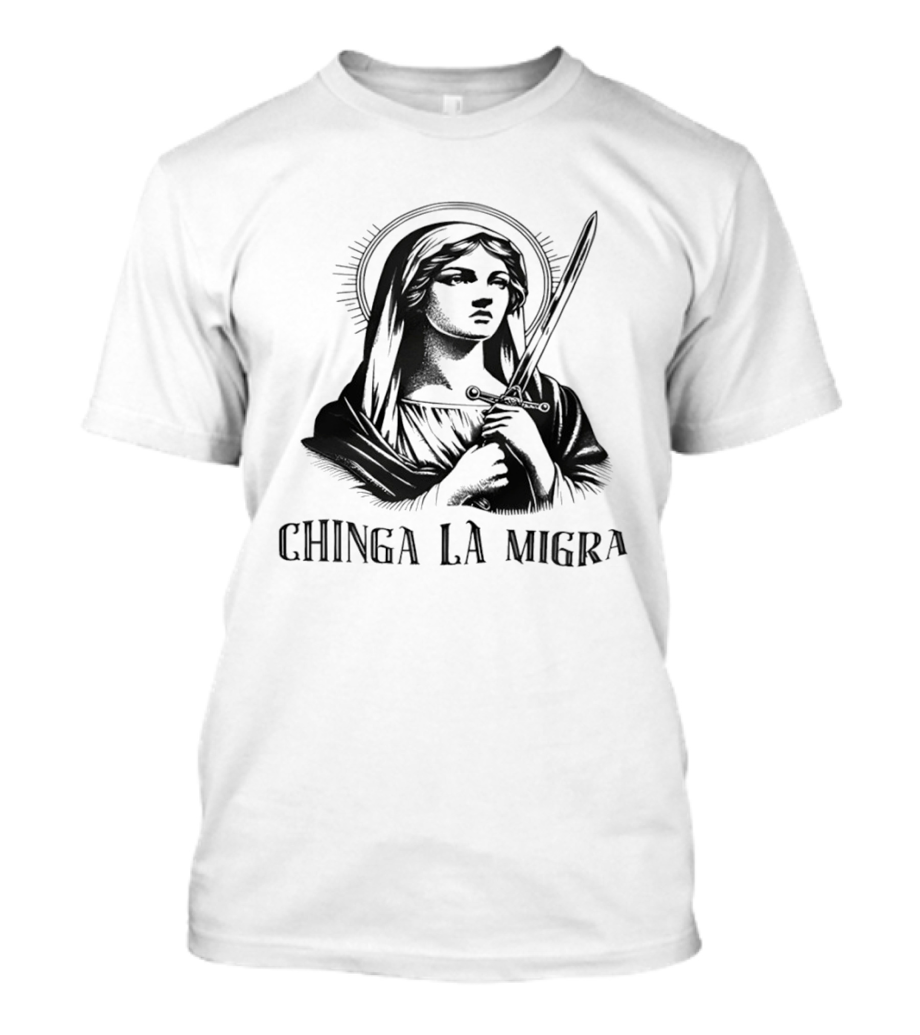Chinga La Migra Political Abolition Message T-Shirt