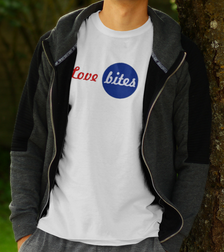 Love Bites Retro Red Blue T-Shirt