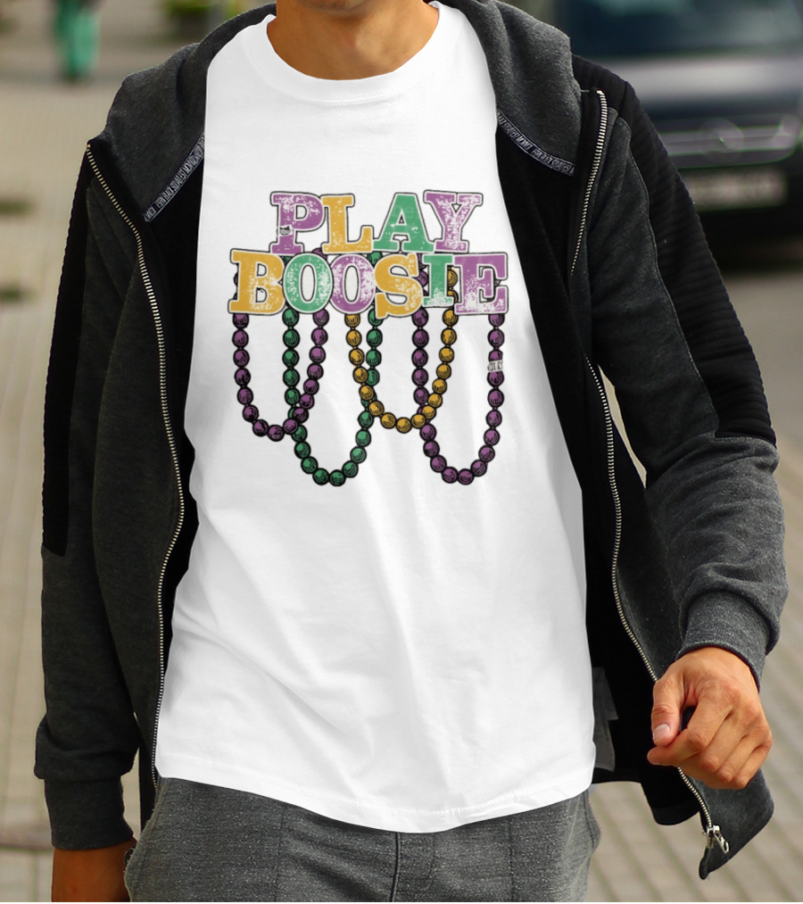 Play Boosie New Orleans Carnival Parade Beads T-Shirt