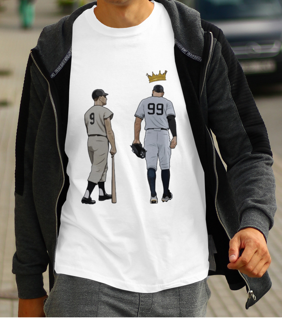 Roger Maris 9 Aaron Judge 99 Crown New York Yankees Fleece T-Shirt