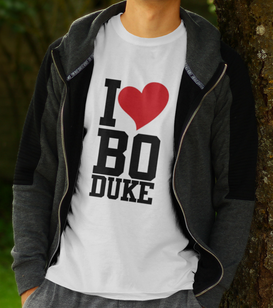 I Love Bo Duke Red Heart Classic Fan T-Shirt
