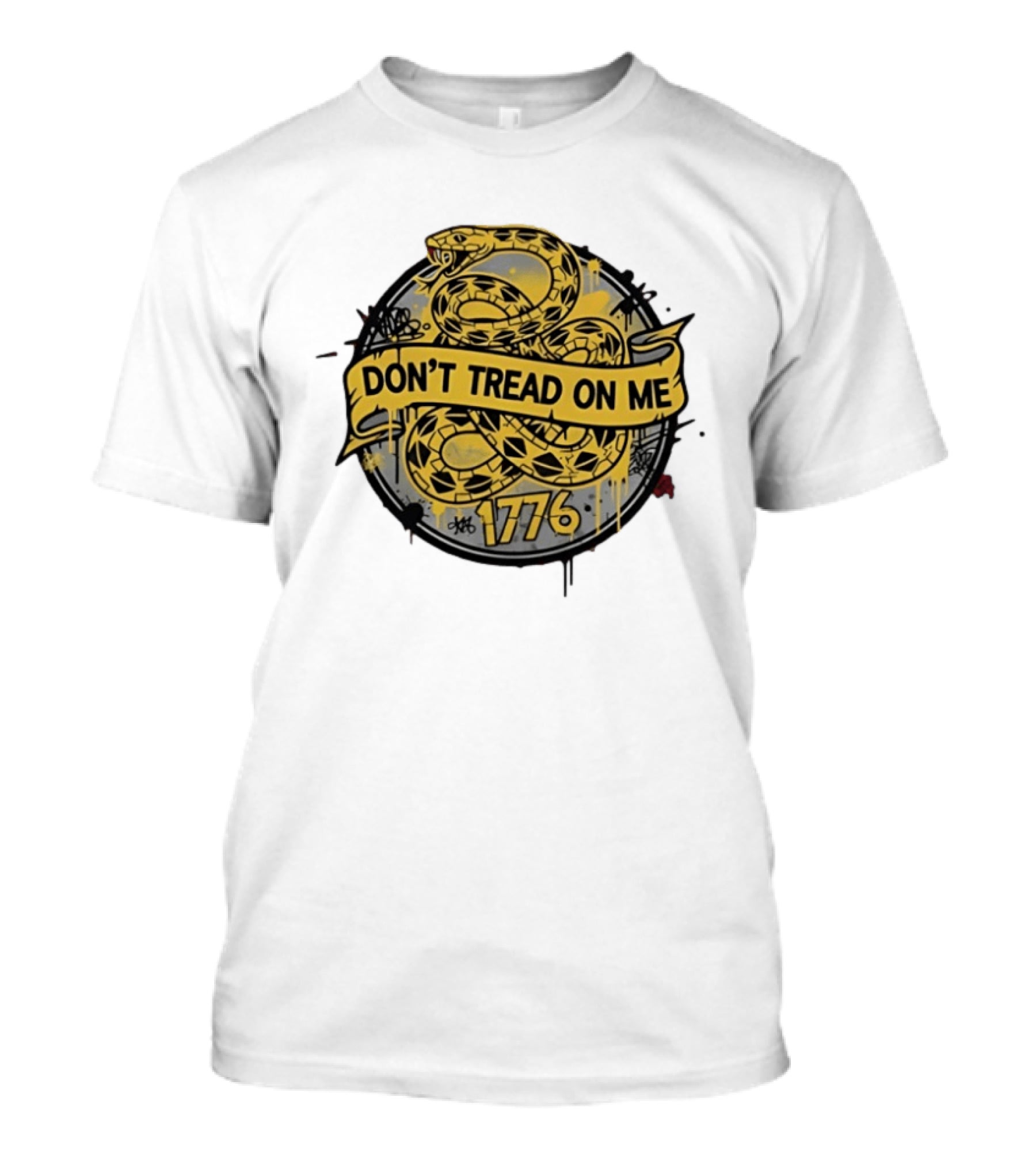Don't Tread On Me Snake 1776 Yellow T-Shirt