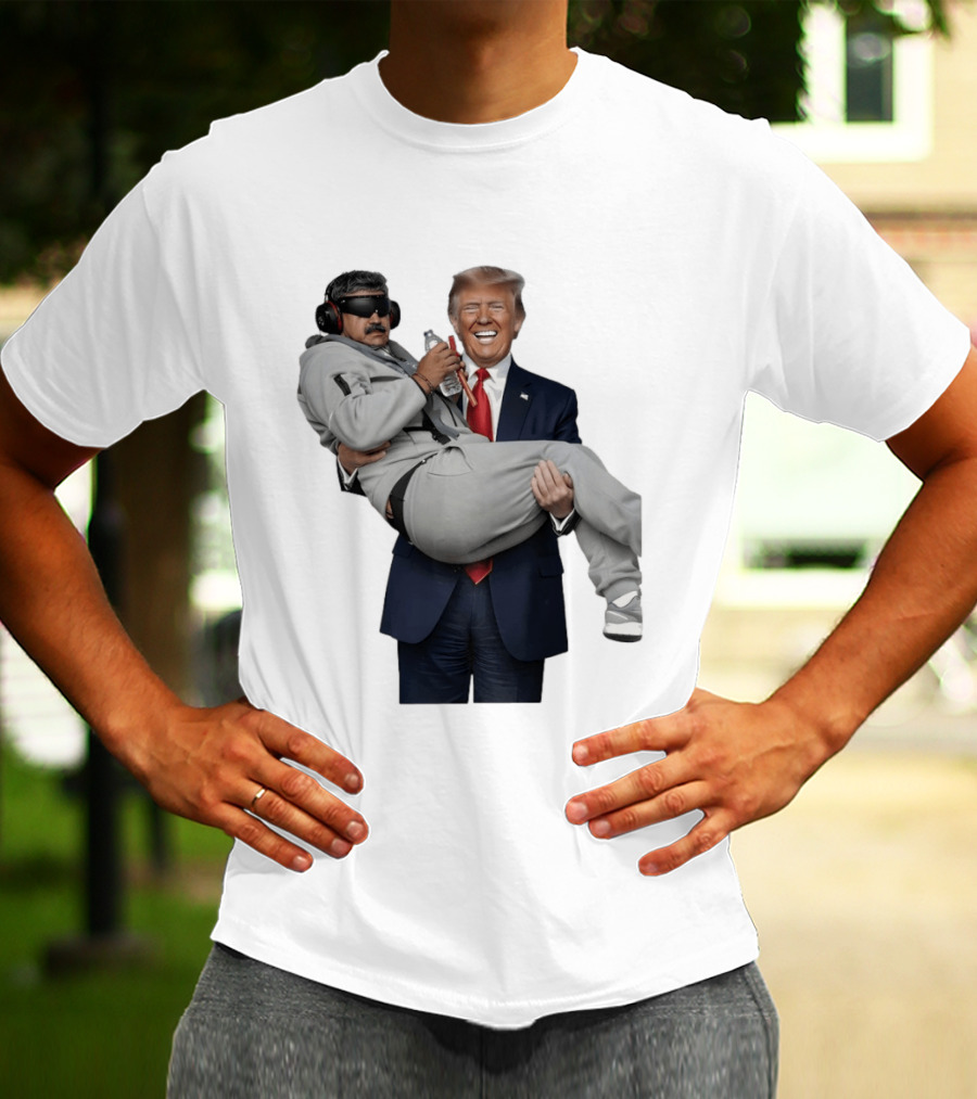 Trump Carry Maduro Satire Funny Political Humor T-Shirt