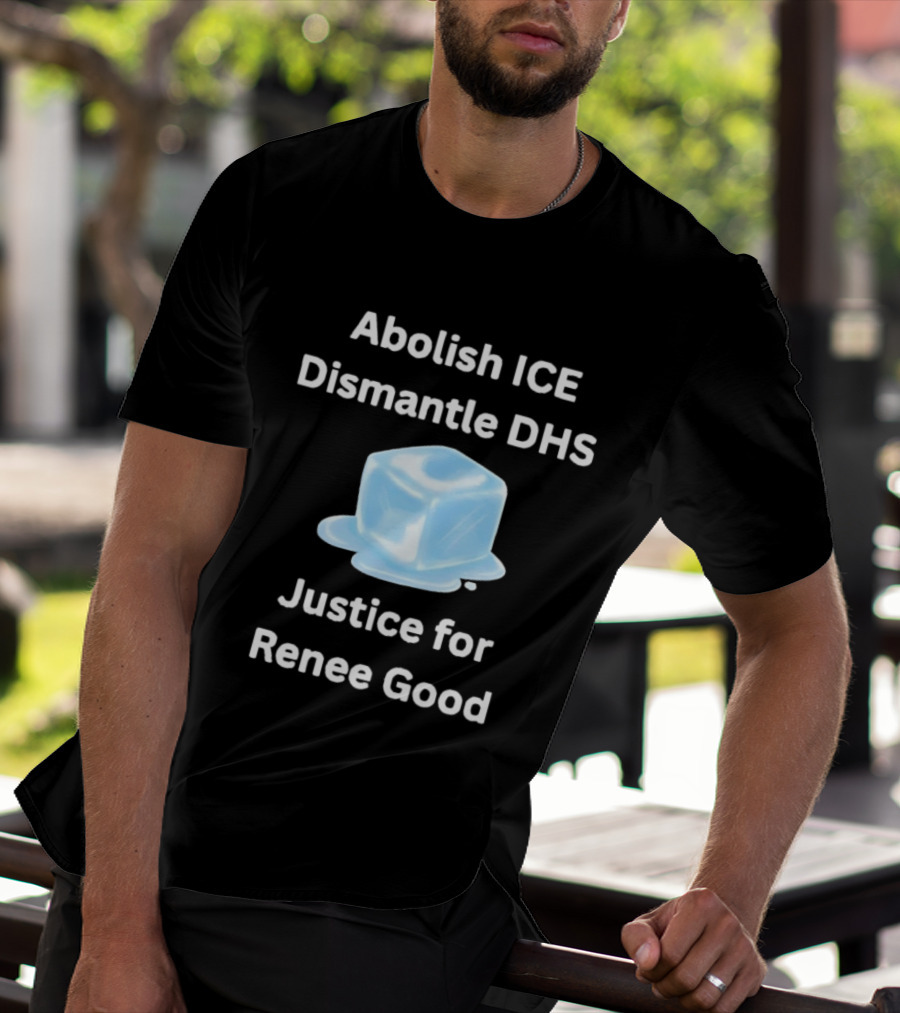Abolish ICE Dismantle DHS Justice For Renee Good Melting Ice Cube Symbolism T-Shirt