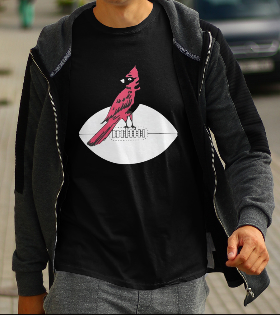 Arizona Cardinals Bird On Football T-Shirt