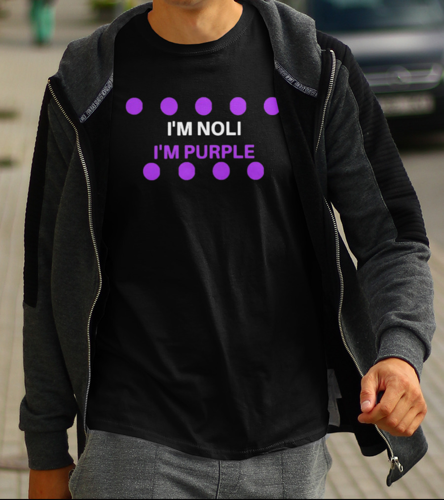 I'm Noli I'm Purple Dotted T-Shirt