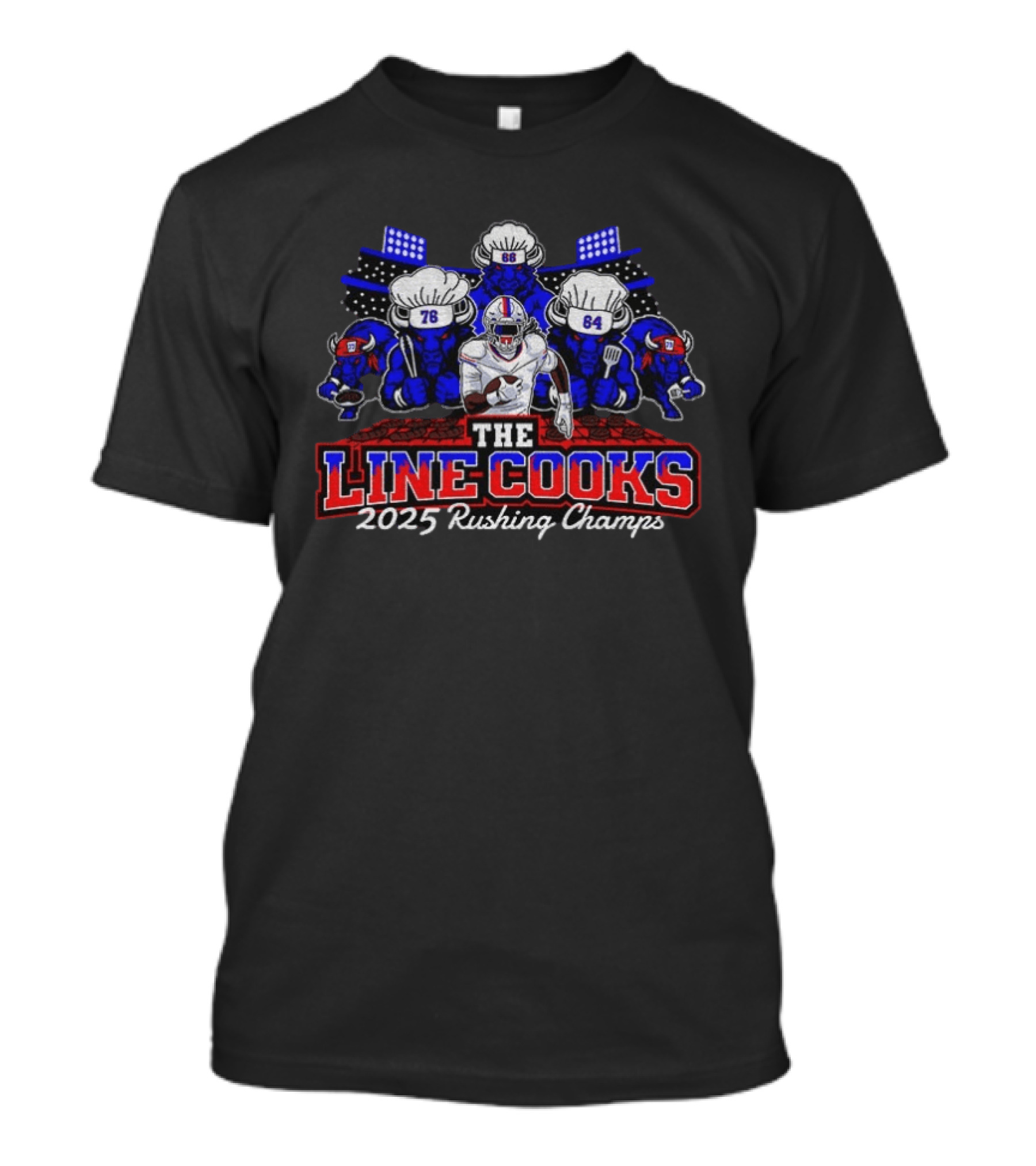 Buffalo Bills The Line Cooks 2025 Rushing Champs T-Shirt