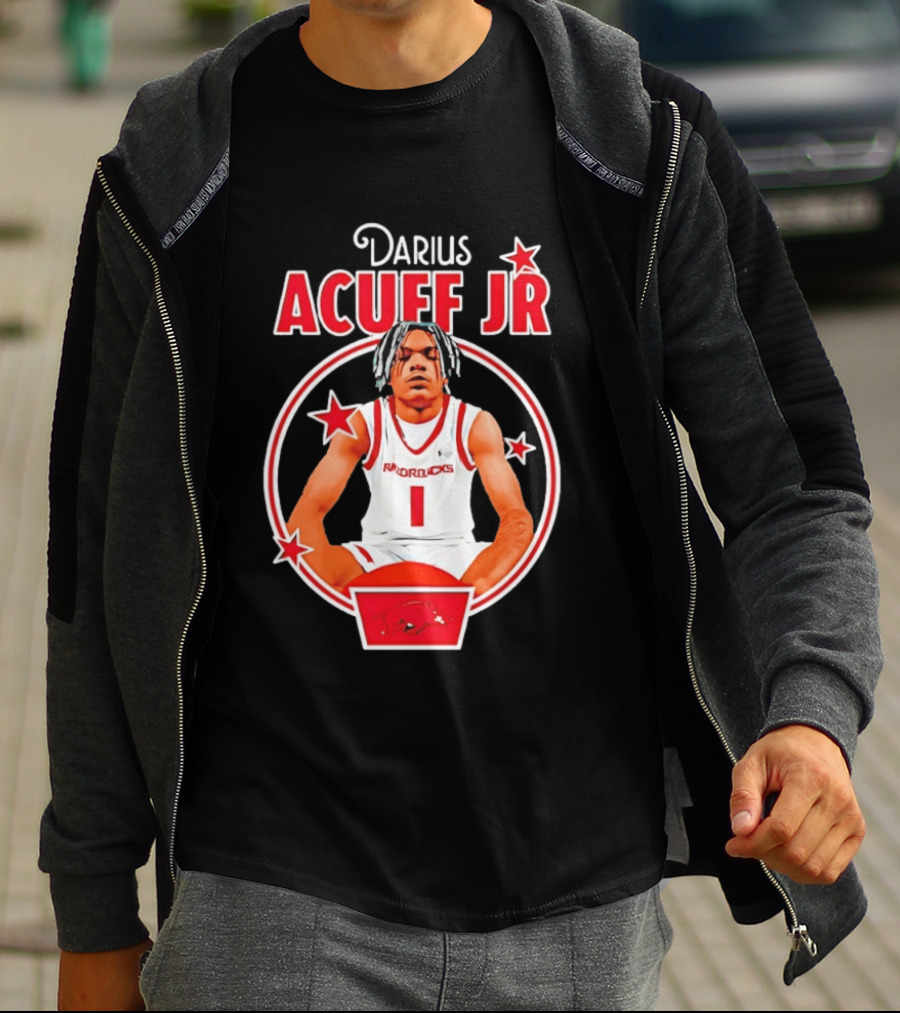 Darius Acuff Jr Arkansas Razorbacks Basketball Player Star Athlete T-Shirt