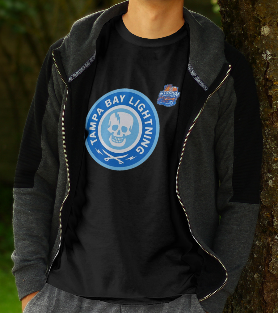Tampa Bay Lightning Skull Circle Stadium Series T-Shirt