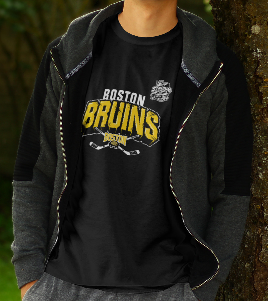 Boston Bruins Skull Tampa Bay Lightning NHL Hockey T-Shirt