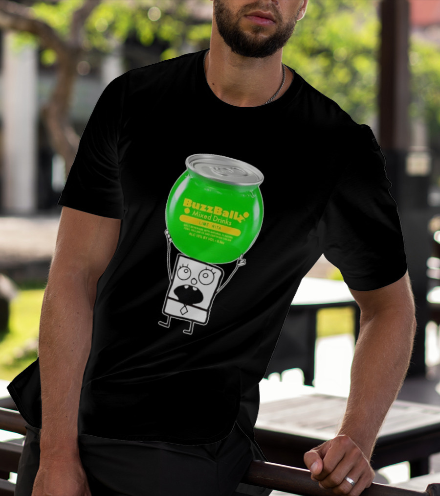 Doodlebob With BuzzBallz Lime Rita Mixed Drinks Can T-Shirt
