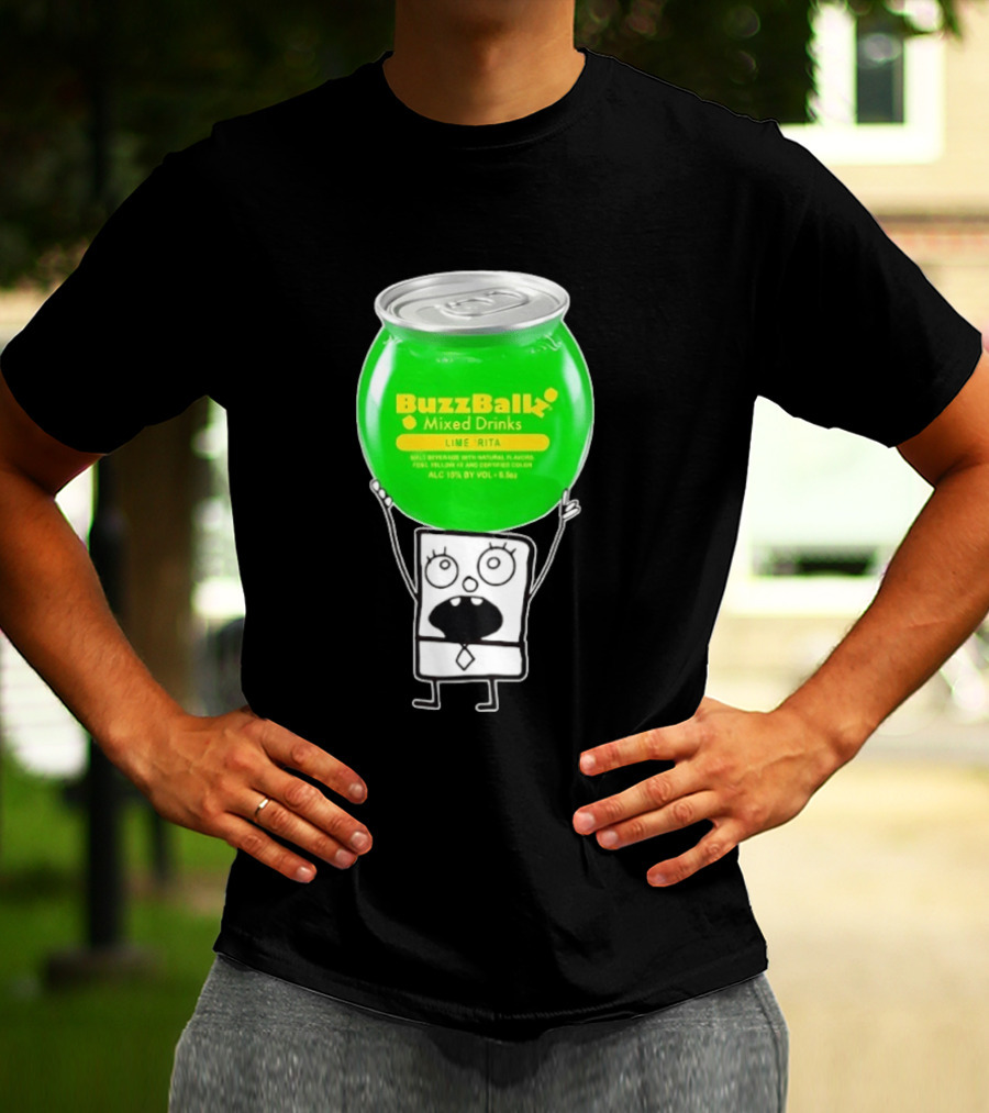 Doodlebob With BuzzBallz Lime Rita Mixed Drinks Can T-Shirt