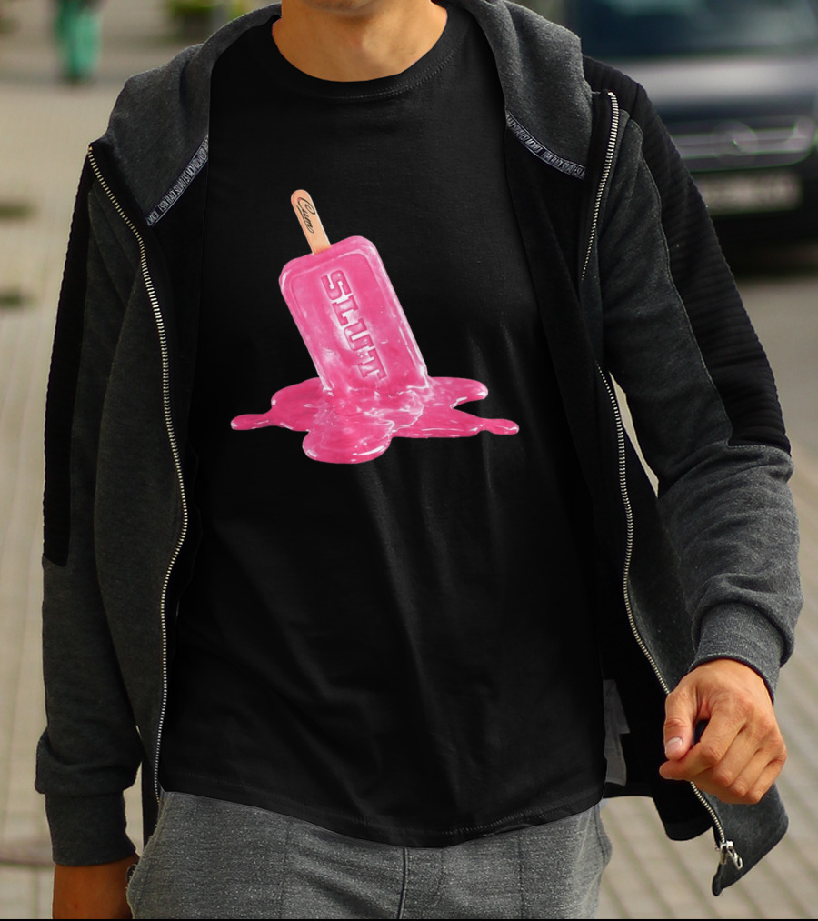 SLUT Pink Melting Ice Cream Stick T-Shirt