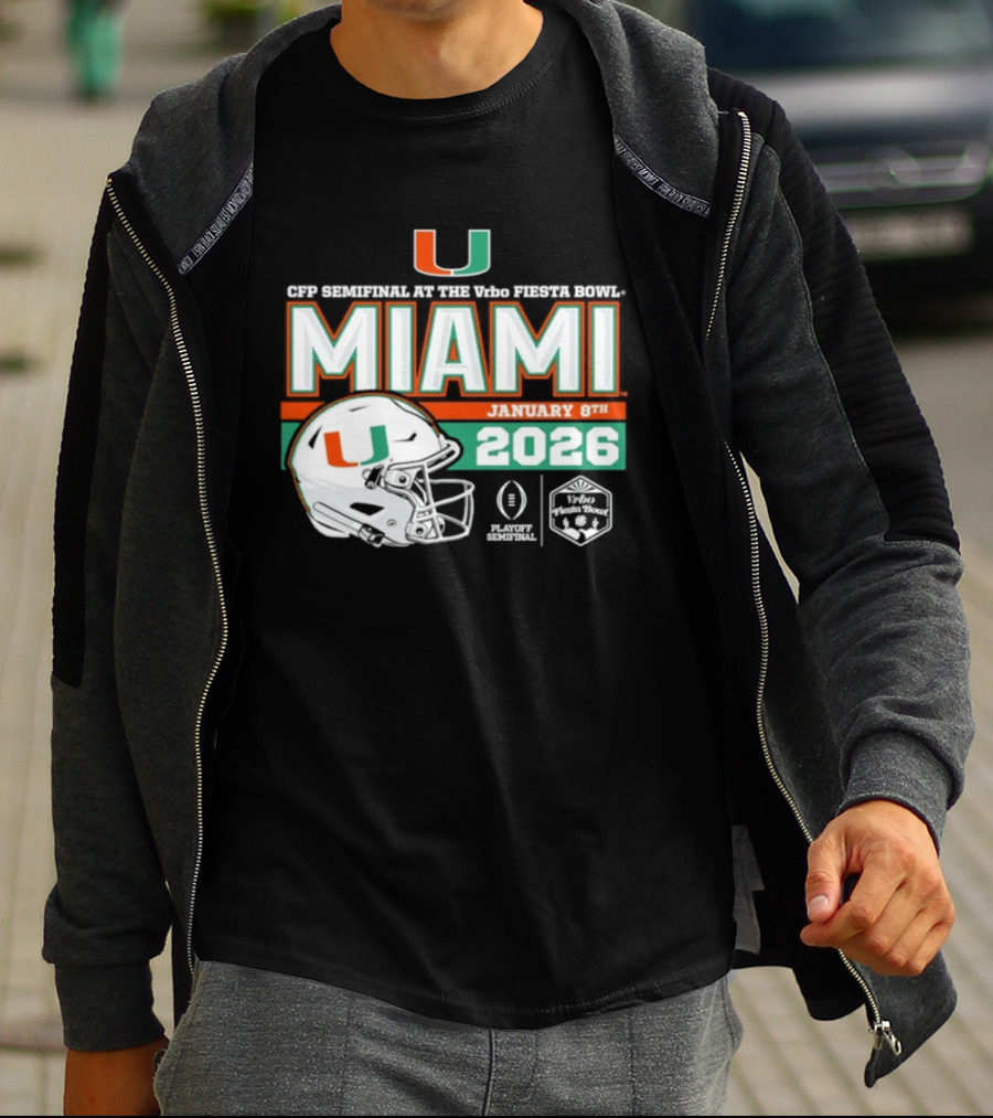 CFP Semifinal Vrbo Fiesta Bowl Miami Hurricanes January 8th 2026 T-Shirt