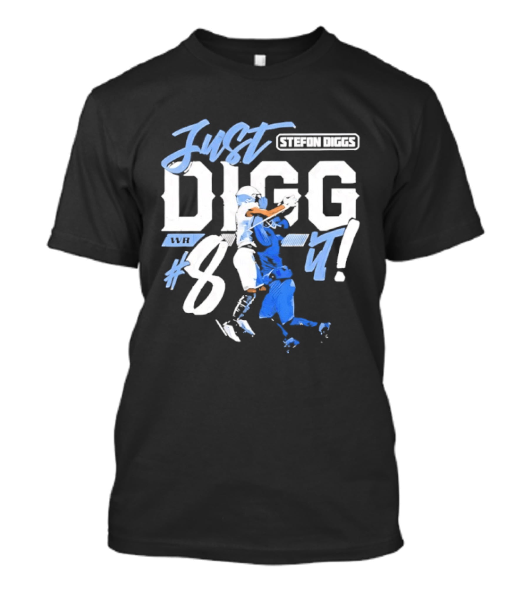 Stefon Diggs Just Digg It Number 14 Football Action T-Shirt