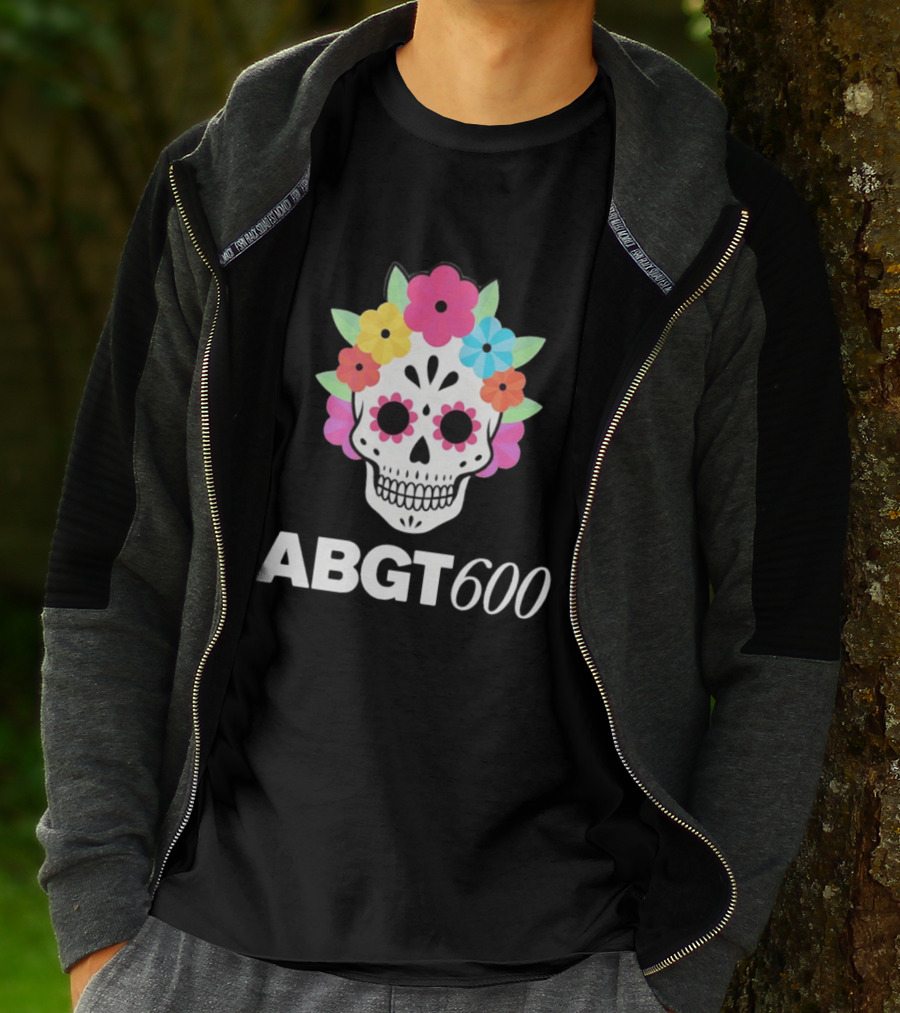 ABGT 600 Sugar Skull Colorful Floral T-Shirt