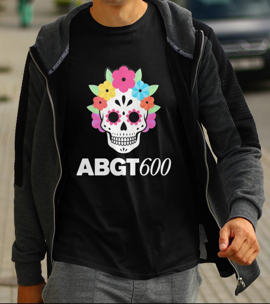 ABGT 600 Sugar Skull Colorful Floral T-Shirt
