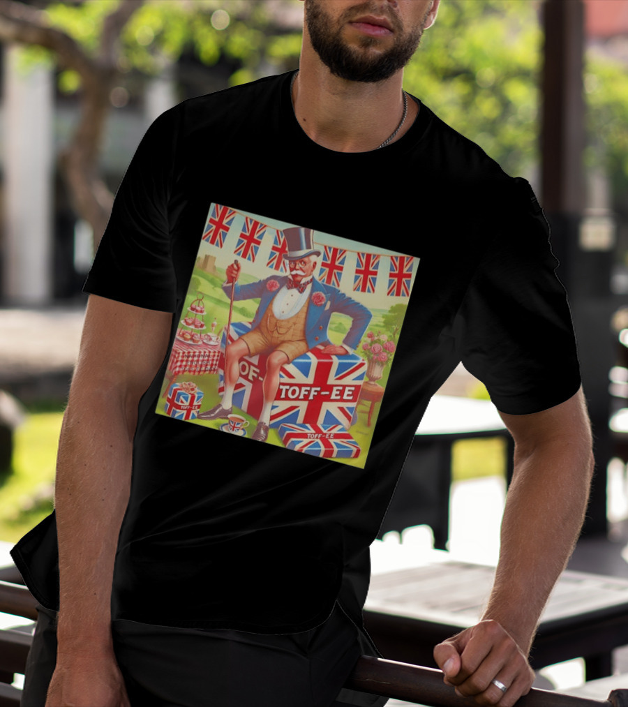 National English Toffee Party Vintage Union Jack Celebration T-Shirt